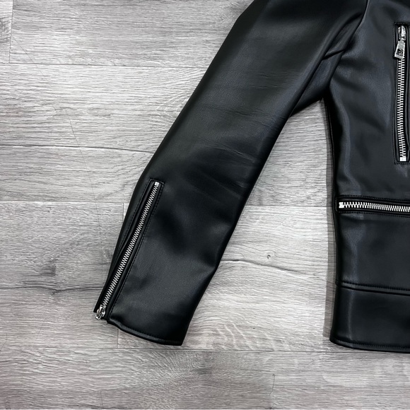 Zara Faux Leather Biker Jacket - Picture 6 of 9